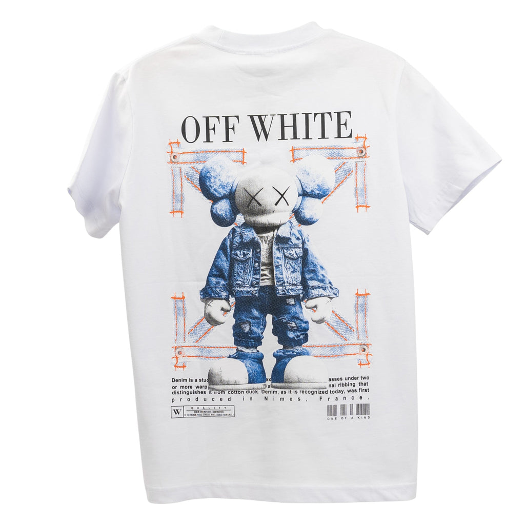 Tricou KAWS CODE Alb