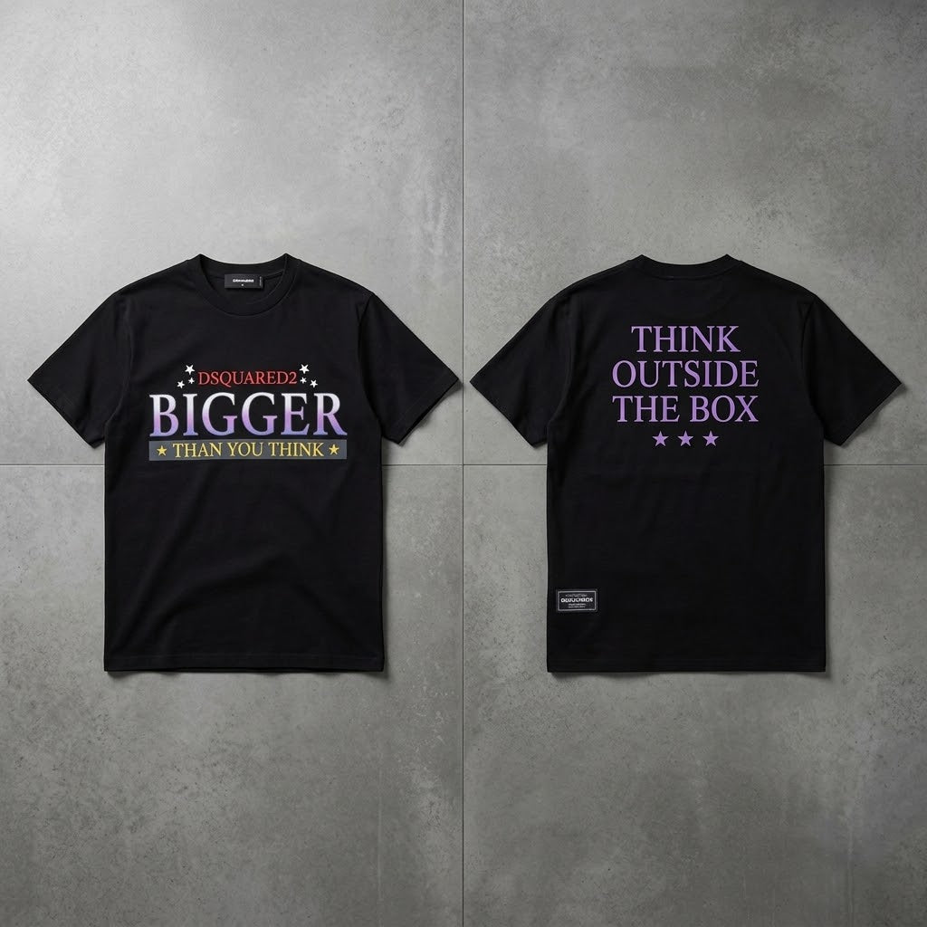 Dsquared2 – „Bigger Than You Think” Graphic T-Shirt Imagine principală a produsului
