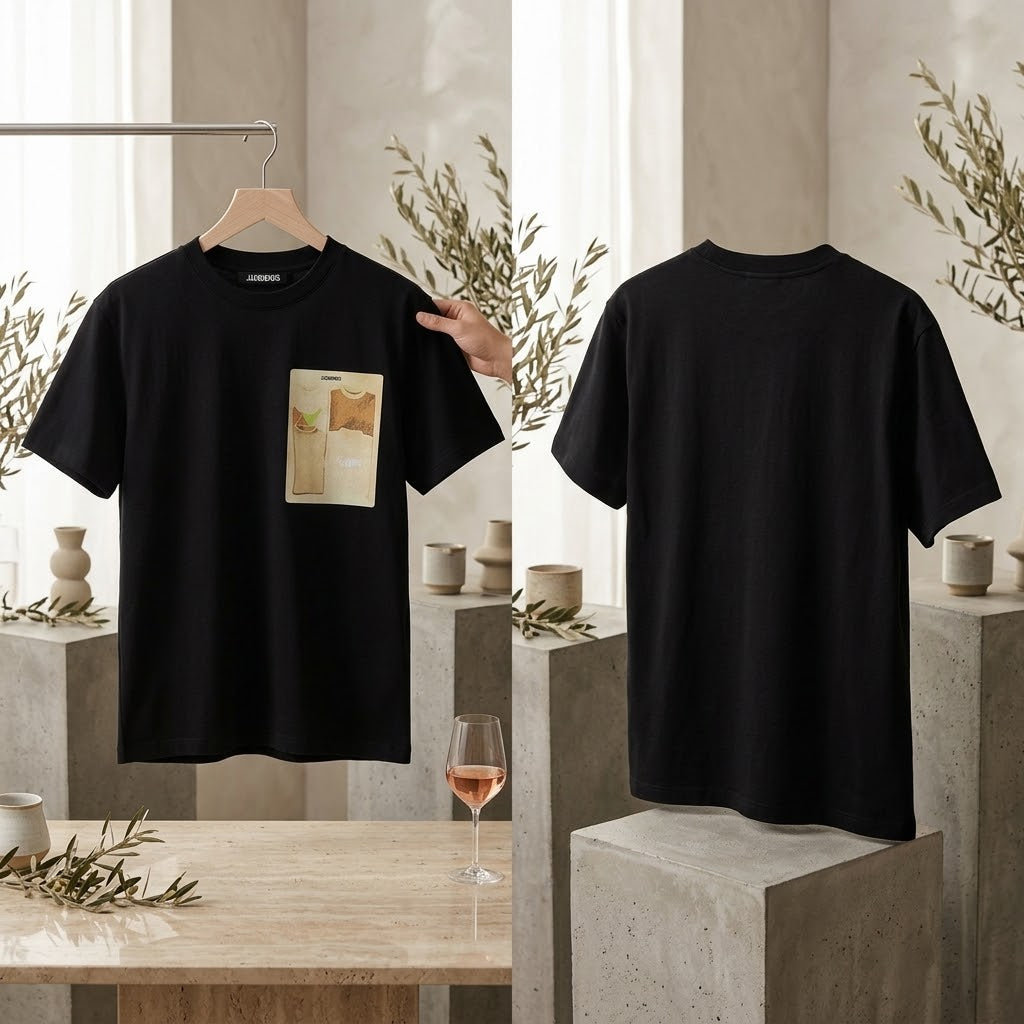 Jacquemus Graphic Print T-Shirt negru