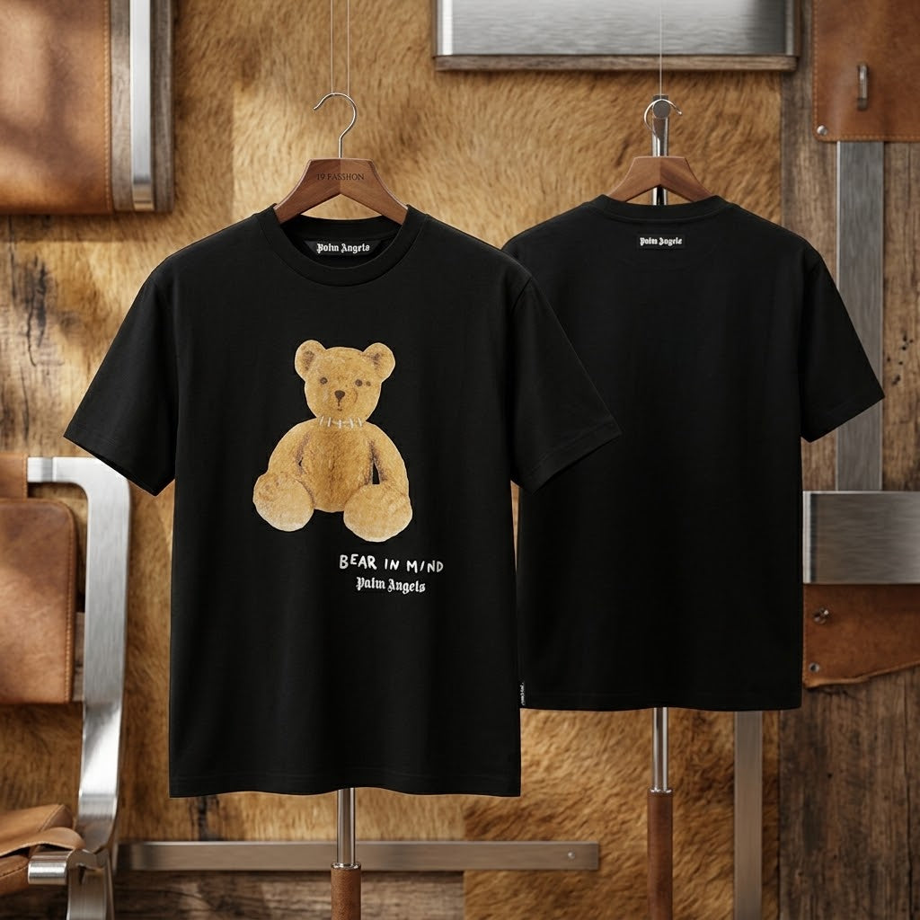 Palm Angels „Bear In Mind” Print T-Shirt negru Imagine principală a produsului